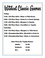 Wildcat Classic Trophy Games/Admission